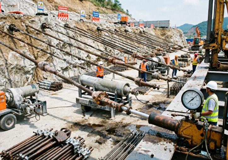 徐闻拉力分散型锚索施工
